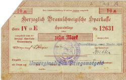 Braunschweig - Herzoglich Braunschweigische Leihhauskasse - 1.11.1918 - 10 Mark 