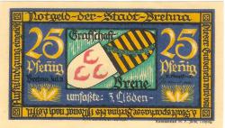 Brehna (heute: Sandersdorf-Brehna) - Stadt - Juli 1921 - 25 Pfennig 