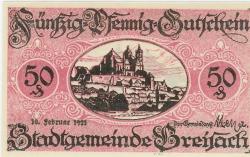 Breisach - Stadt - 10.2.1921 - 50 Pfennig 