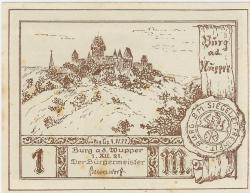 Burg (heute: Solingen) - Bürgermeisterei - 1.12.1921 - 1.4.1922 - 1 Mark 
