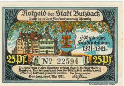 Butzbach - Stadt - 6.5.1921 - 25 Pfennig 