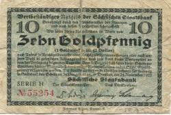 Dresden - Sächsische Staatsbank - 24.11.1923 - 1.12.1923 - 10 Goldpfennig 