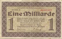 Dresden-Neustadt - Amtshauptmannschaft - 13.10.1923 - 1 Milliarde Mark 