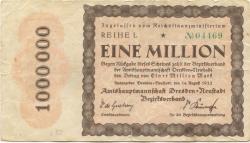 Dresden-Neustadt - Amtshauptmannschaft - 14.8.1923 - 1 Million Mark 
