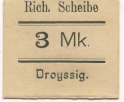 Droyßig - Scheibe, Richard, Materialwarenhandlung - -- - 3 Mark 