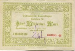 Emmendingen - Stadt - 27.10.1923 - 5 Milliarden Mark 