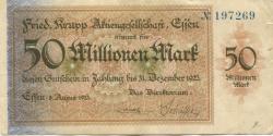 Essen - Krupp, Friedrich, AG - 8.8.1923 - 31.12.1923 - 50 Millionen Mark 