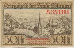 Esslingen - Stadt - 1917 - 1.9.1919 - 50 Pfennig 