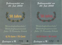 Esslingen - Wirtschaftsoberschule/Wirtschaftsgymnasium John F. Kennedy-Schule - 20.7.2002 - 1.25 Euro 