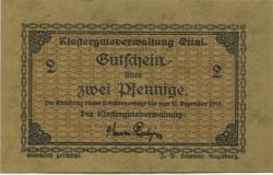 Ettal - Klostergut - - 31.12.1917 - 2 Pfennig 
