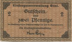 Ettal - Klostergut - - 31.12.1917 - 2 Pfennig 