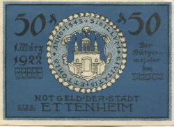 Ettenheim - Stadt - 1.3.1922 - 50 Pfennig 