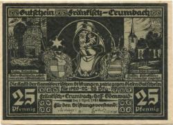 Fränkisch Crumbach - Hannöverische Stiftungen - 1.4.1921 - 1922 - 25 Pfennig 