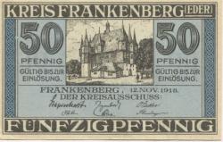 Frankenberg - Kreis - 12.11.1918 - 50 Pfennig 