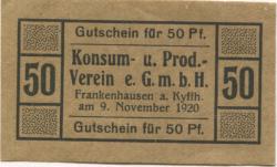 Frankenhausen - Konsum- und Produktiv-Verein - 9.11.1920 - 50 Pfennig 