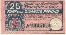 Frankfurt - Stadt - 3.6.1920 - 25 Pfennig 