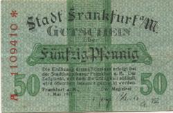 Frankfurt - Stadt - 1.5.1917 - 50 Pfennig 