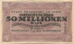 Frankfurt - Stadt - 28.9.1923 - 50 Millionen Mark 