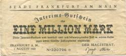 Frankfurt - Stadt - 1.8.1923 - 1 Million Mark 
