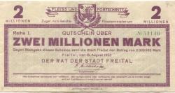 Freital - Stadt - 15.8.1923 - 2 Millionen Mark 