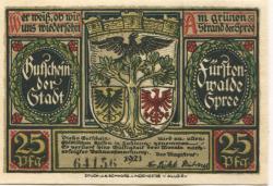 Fürstenwalde - Stadt - 1921 - 25 Pfennig 