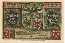 Fürstenwalde - Stadt - 1921 - 75 Pfennig 