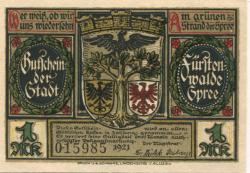 Fürstenwalde - Stadt - 1921 - 1 Mark 