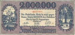 Fürth - Stadt - 29.8.1923 - 2 Millionen Mark 