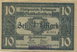 Furtwangen - Stadt - 1.12.1918 - 10 Mark 