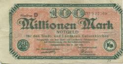 Gelsenkirchen - Stadt und Kreis - 21.7.1923 - 100 Millionen Mark 