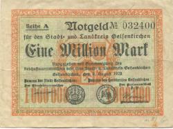 Gelsenkirchen - Stadt und Kreis - 9.8.1923 - 1 Million Mark 