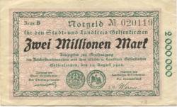 Gelsenkirchen - Stadt und Kreis - 22.8.1923 - 2 Millionen Mark 
