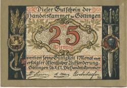 Göttingen - Handelskammer - 1919 - 25 Pfennig 