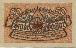 Goslar - Stadt - Dezember 1918 - 1.5.1920 - 50 Pfennig 