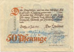 Gotha - Stadt - 15.7.1921 - 50 Pfennig 