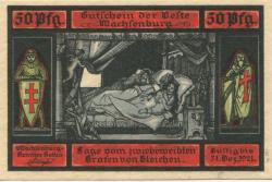 Gotha - Wachsenburg-Komitee - - 31.12.1921 - 50 Pfennig 