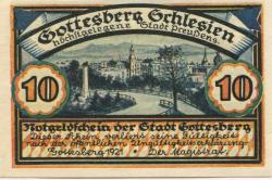 Gottesberg (heute: PL-Boguszow) - Stadt - 1921 - 10 Pfennig 