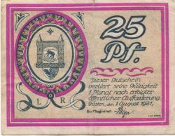 Güsten - Stadt - 1.8.1921 - 25 Pfennig 