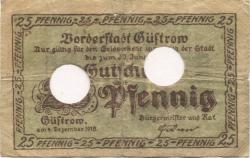 Güstrow - Stadt - 4.12.1918 - 30.6.1919 - 25 Pfennig 