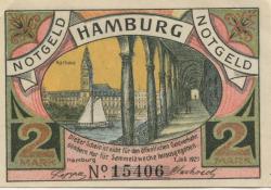 Hamburg - Bürgermilitär - 1.7.1921 - 2 Mark 