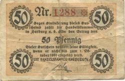 Harburg - Handelskammer - - 1.10.1920 - 50 Pfennig 