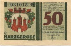 Harzgerode - Stadt - 7.7.1921 - 50 Pfennig 