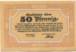 Höhscheid (heute: Solingen) - Stadt - 1.7.1920 - 50 Pfennig 