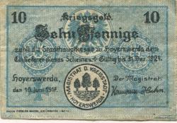 Hoyerswerda - Stadt - 10.6.1917 - 31.12.1921 - 10 Pfennig 