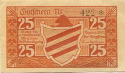 Hoym (heute: Seeland) - Stadt - 17.5.1921 - 25 Pfennig 