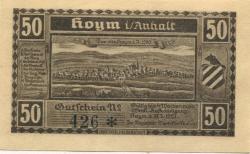 Hoym (heute: Seeland) - Stadt - 17.5.1921 - 50 Pfennig 