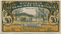 Husbyholz (heute: Husby) - Gemeinde - 1.7.1921 - 31.12.1921 - 50 Pfennig 