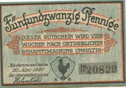 Kaltennordheim - Gemeinde - 20.11.1920 - 25 Pfennig 
