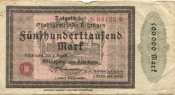 Kitzingen - Stadt - 9.8.1923 - 500000 Mark 