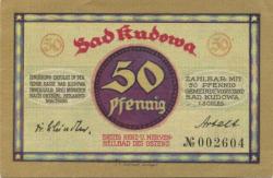 Kudowa (Bad) (heute: PL-Kudowa-Zdroj) - Gemeinde - -- - 50 Pfennig 